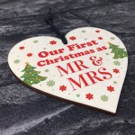 First Christmas As Mr & Mrs Bauble Tree Decoration Novelty Gifts