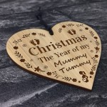 Christmas The Year Of The Mummy Tummy Hanging Heart New Mum