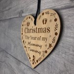 Christmas The Year Of The Mummy Tummy Hanging Heart New Mum