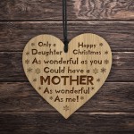 Funny Christmas Gift For Daughter Engraved Heart Mum Gifts