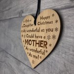 Funny Christmas Gift For Daughter Engraved Heart Mum Gifts