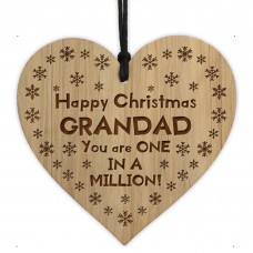 Christmas Gift For GRANDAD Engraved Heart Christmas Gifts