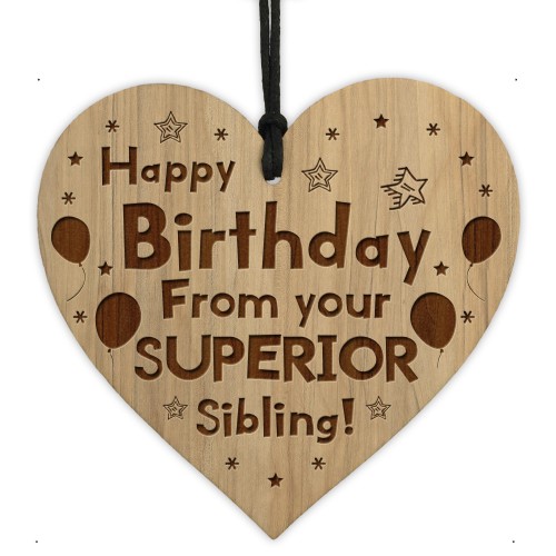 Funny Birthday Gift From Brother Sister Engraved Heart Joke