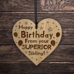 Funny Birthday Gift From Brother Sister Engraved Heart Joke