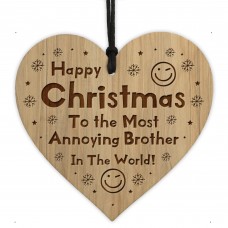 Christmas Gift For Brother FUNNY Engraved Heart Gift From Sister