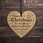 Christmas Gift For Brother FUNNY Engraved Heart Gift From Sister