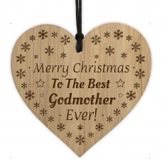 Godmother Gifts Christmas Engraved Heart Thank You Godparent