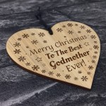 Godmother Gifts Christmas Engraved Heart Thank You Godparent