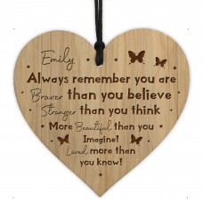 Personalised Braver Stronger Beautiful Sign For Best Friend