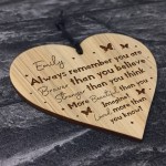 Personalised Braver Stronger Beautiful Sign For Best Friend