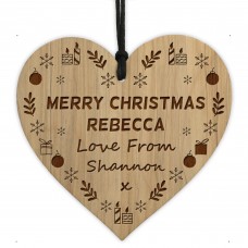Christmas Gift For Friend Engraved Heart Best Friend Gift