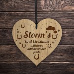 Horse Sign For Home 1st Christmas Gift Engraved Wood Horse Sign