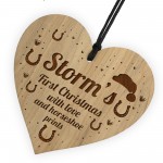Horse Sign For Home 1st Christmas Gift Engraved Wood Horse Sign