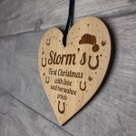 Horse Sign For Home 1st Christmas Gift Engraved Wood Horse Sign