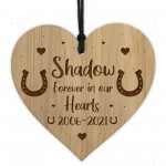  Personalised Memorial Plaque For Horse Pony Engraved Wood Heart