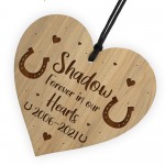  Personalised Memorial Plaque For Horse Pony Engraved Wood Heart