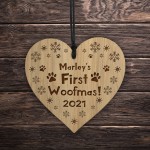 Personalised Dog Bauble Puppy Engraved Ornament Bauble 1st Xmas