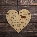 Horse Lover 1st Christmas Decoration Horse Pony Engraved Heart