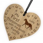 Horse Lover 1st Christmas Decoration Horse Pony Engraved Heart