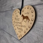 Horse Lover 1st Christmas Decoration Horse Pony Engraved Heart