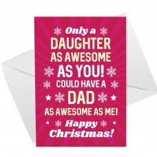 Funny Christmas Card For Daughter From Dad Novelty Christmas 