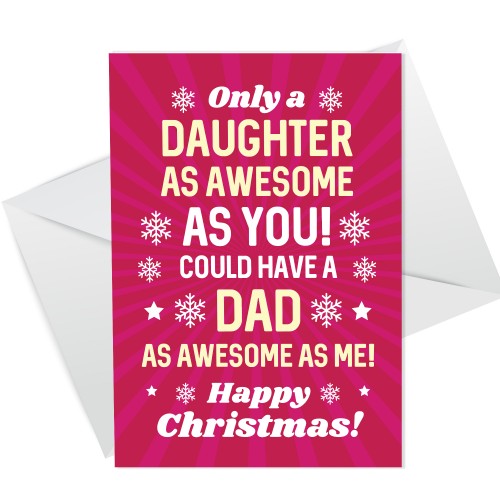 Funny Christmas Card For Daughter From Dad Novelty Christmas 