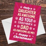 Funny Christmas Card For Daughter From Dad Novelty Christmas 