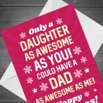 Funny Christmas Card For Daughter From Dad Novelty Christmas 