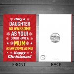 Funny Daughter Christmas Card From Mum Cheeky Humour Card 