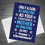 Christmas Card For Son Funny Humour Son Card From Mum Son
