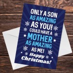 Christmas Card For Son Funny Humour Son Card From Mum Son