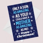 Christmas Card For Son Funny Humour Son Card From Mum Son