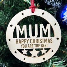 Christmas Gift For Mum Engraved Christmas Tree Decoration