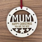 Christmas Gift For Mum Engraved Christmas Tree Decoration