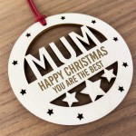 Christmas Gift For Mum Engraved Christmas Tree Decoration