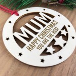 Christmas Gift For Mum Engraved Christmas Tree Decoration