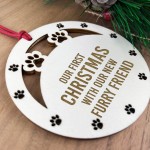 Dog Cat 1st Christmas Tree Decoration Engraved Bauble Pet Gift