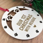 Personalised Dog Cat 1st Christmas Tree Decoration Engraved