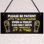 Novelty Bar Sign For Bartender Funny Home Bar Signs Alcohol Gift