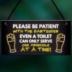 Novelty Bar Sign For Bartender Funny Home Bar Signs Alcohol Gift