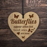 Memorial Gift Hanging Heart Plaque Butterly Memorial Sign