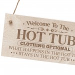 Garden Signs Outside Hot Tub Accessories Wood Hanging Sign