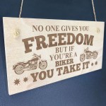 Biker Gift For Birthday Christmas Engraved Wood Garage Man Cave