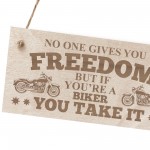 Biker Gift For Birthday Christmas Engraved Wood Garage Man Cave