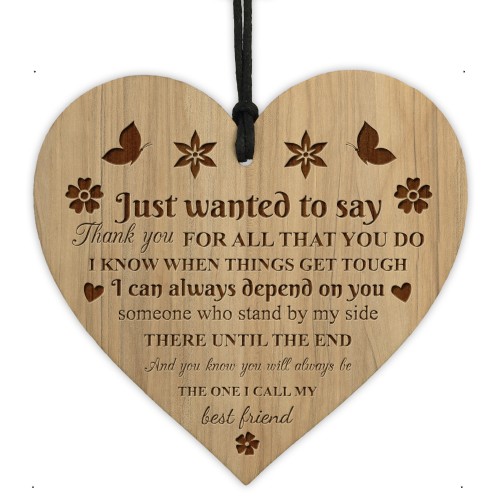 Friendship Gift For Her Engraved Heart Christmas Gift For Friend