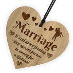 Marriage Sign Engraved Heart Funny Husband Wife Gift Anniversary