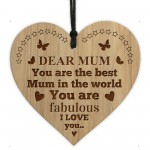 Mum Gifts Engraved Heart BEST MUM Gift From Daughter Son