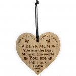 Mum Gifts Engraved Heart BEST MUM Gift From Daughter Son