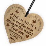 Mum Gifts Engraved Heart BEST MUM Gift From Daughter Son