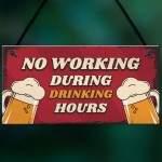 Funny Bar Signs DRINKING HOURS Man Cave Bar Pub Sign Beer Gift